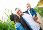 happy family celebrates fathers day