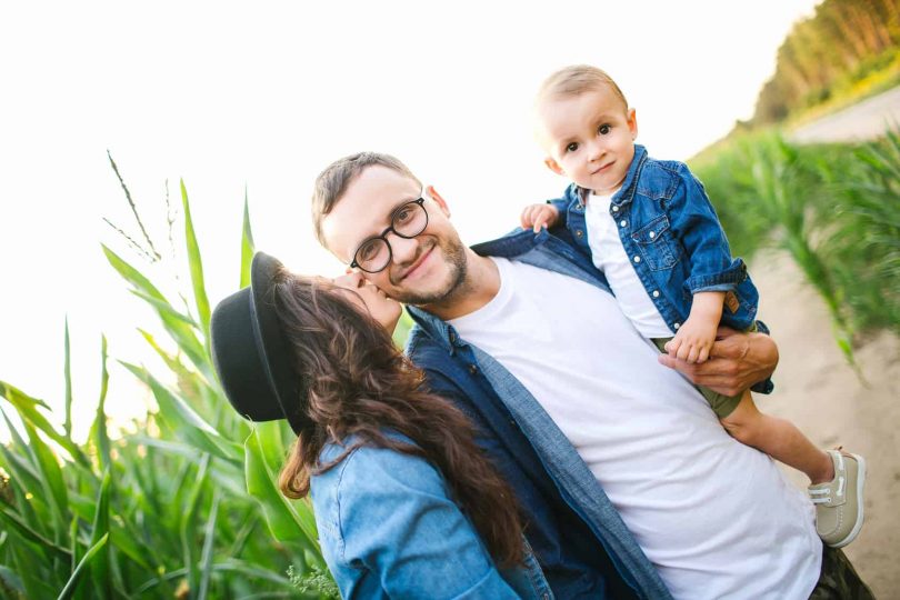 happy family celebrates fathers day