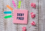 Handwriting text writing Debt Free
