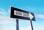 good credit ahead street sign