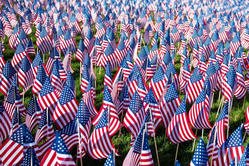 American Flags, Presidents Day