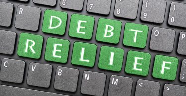 Debt relief on keyboard