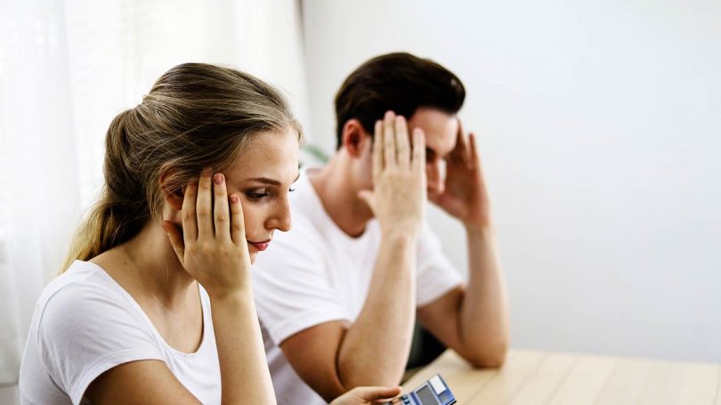 Young couples are worried about the bad economic period after having a problem from COVID-19
