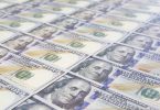 A lot of Money background. Dollars currency notes.