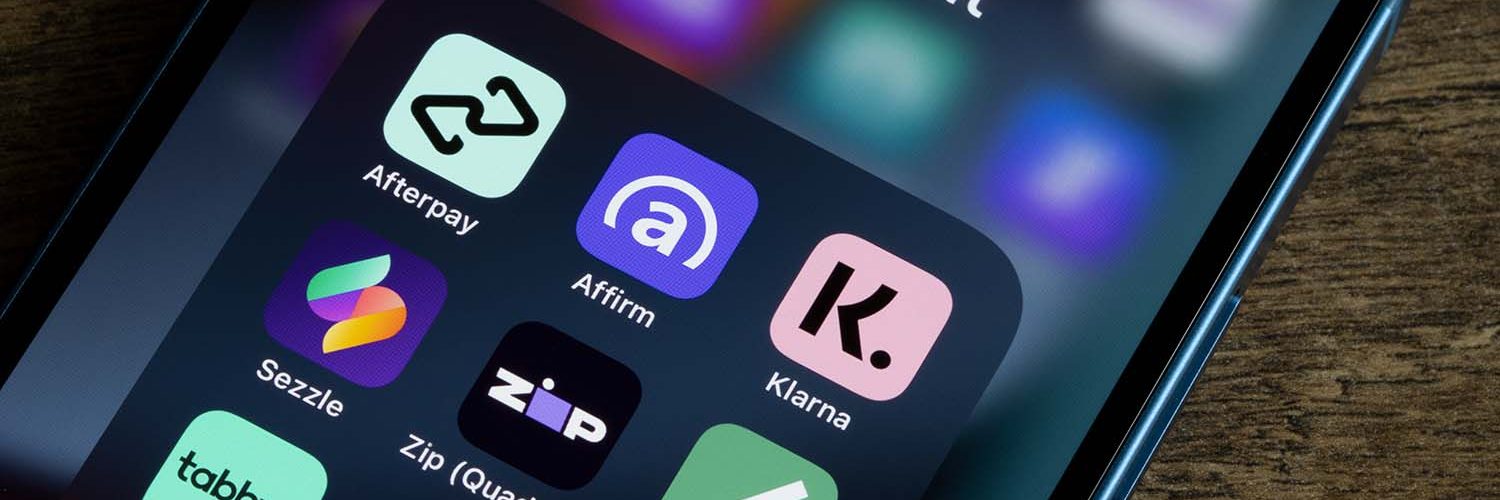 Various Buy Now Pay Later Apps displayed on a smartphone comprar ahora y pagar después